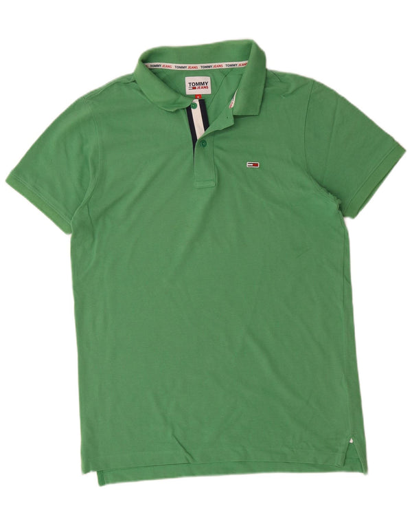 Tommy Hilfiger Mens Polo Shirt Medium Green Cotton
