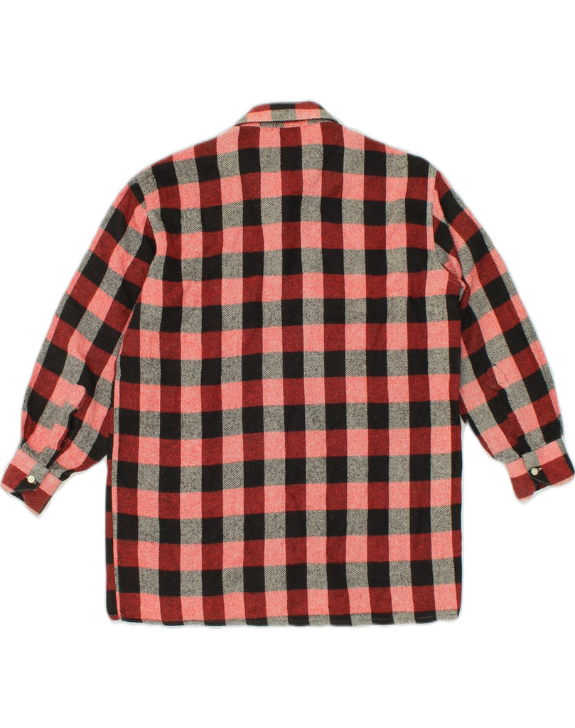 VINTAGE Mens Flannel Shirt Small Red Check Wool | Vintage Vintage | Thrift | Second-Hand Vintage | Used Clothing | Messina Hembry 