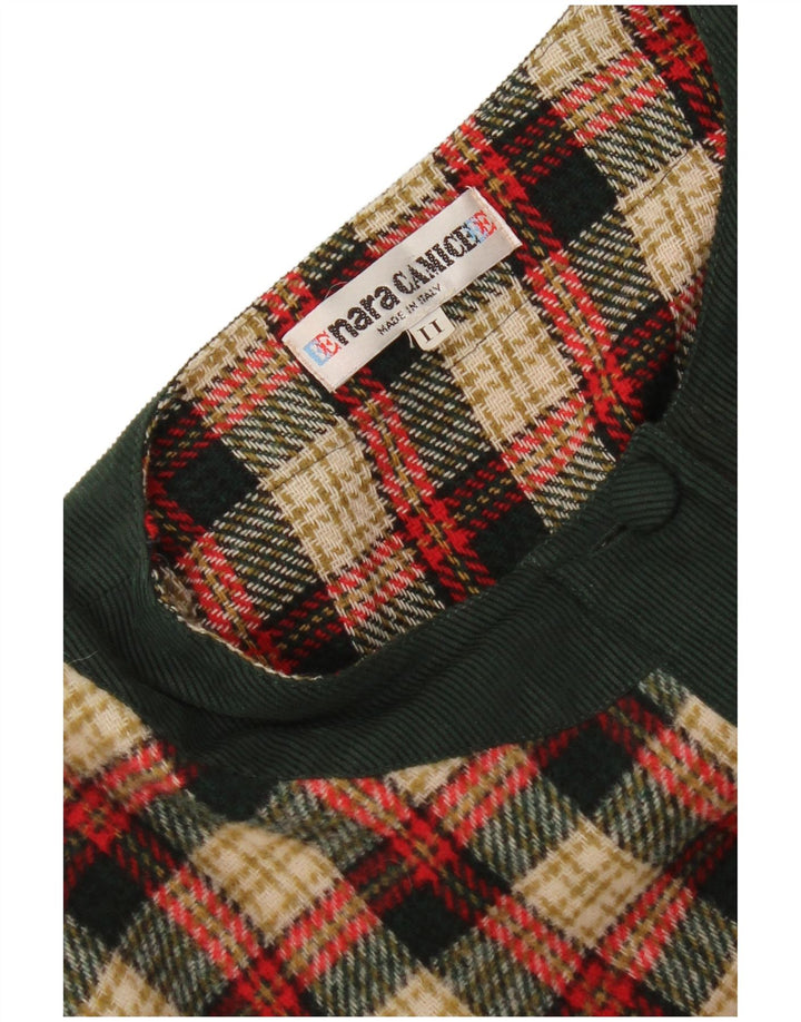 Enara Camice Womens 5 Button Crop Blazer Jacket UK 14 Medium Red Check