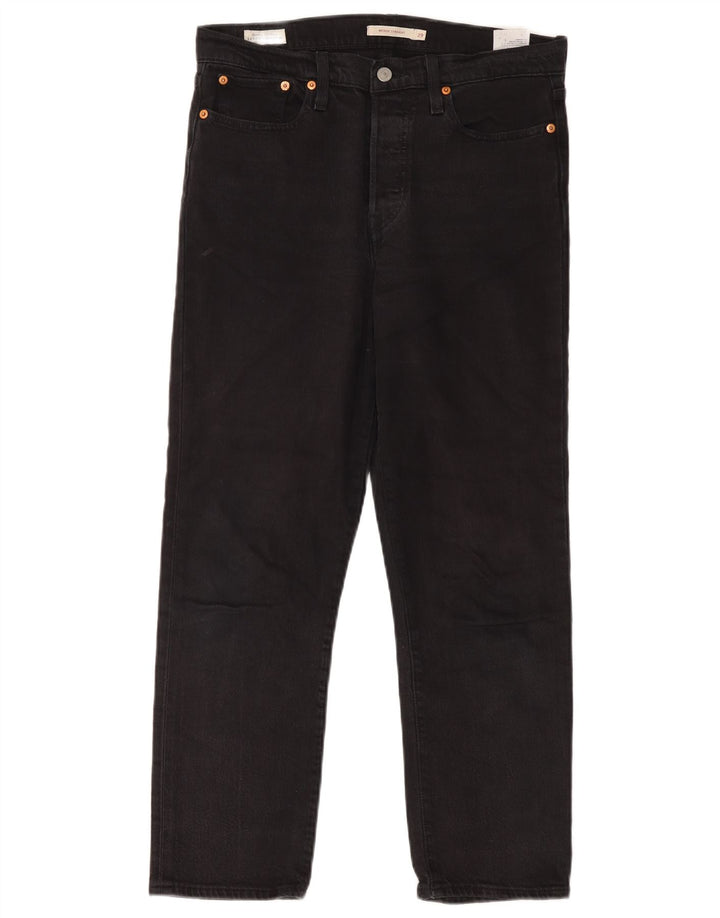 Levi's Womens Wedgie Straight Jeans W29 L28 Black Cotton