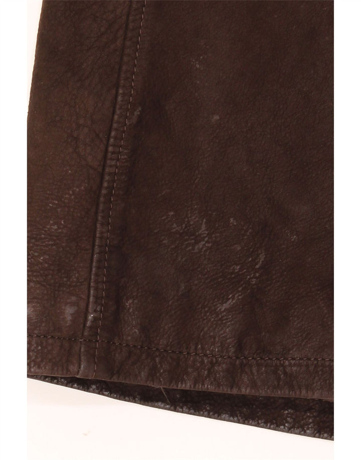 Vintage Mens Leather Jacket IT 56 3XL Brown Leather