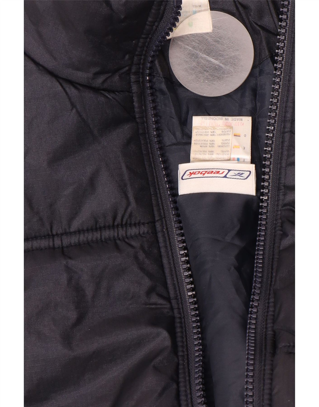 REEBOK Boys Loose Fit Padded Jacket 11-12 Years Navy Blue Nylon