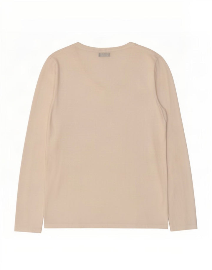 Benetton Womens Top Long Sleeve UK 14 Medium White