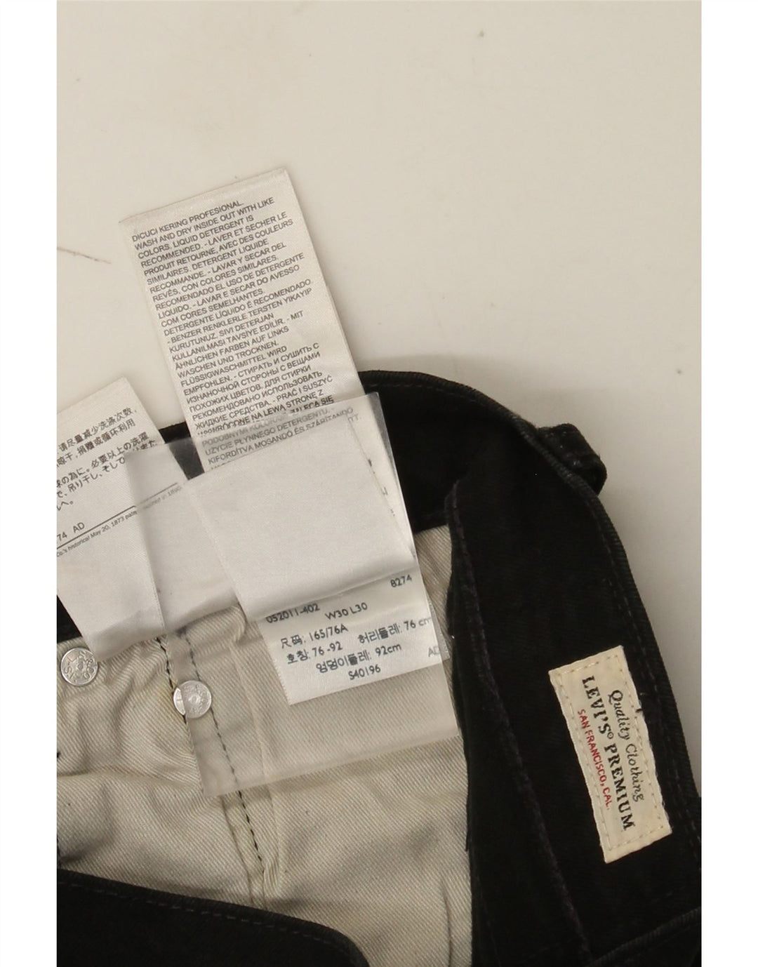 Levi's Mens 512 Slim Tapered Jeans W30 L30 Black Cotton