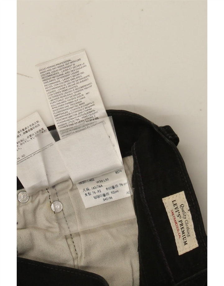 Levi's Mens 512 Slim Tapered Jeans W30 L30 Black Cotton