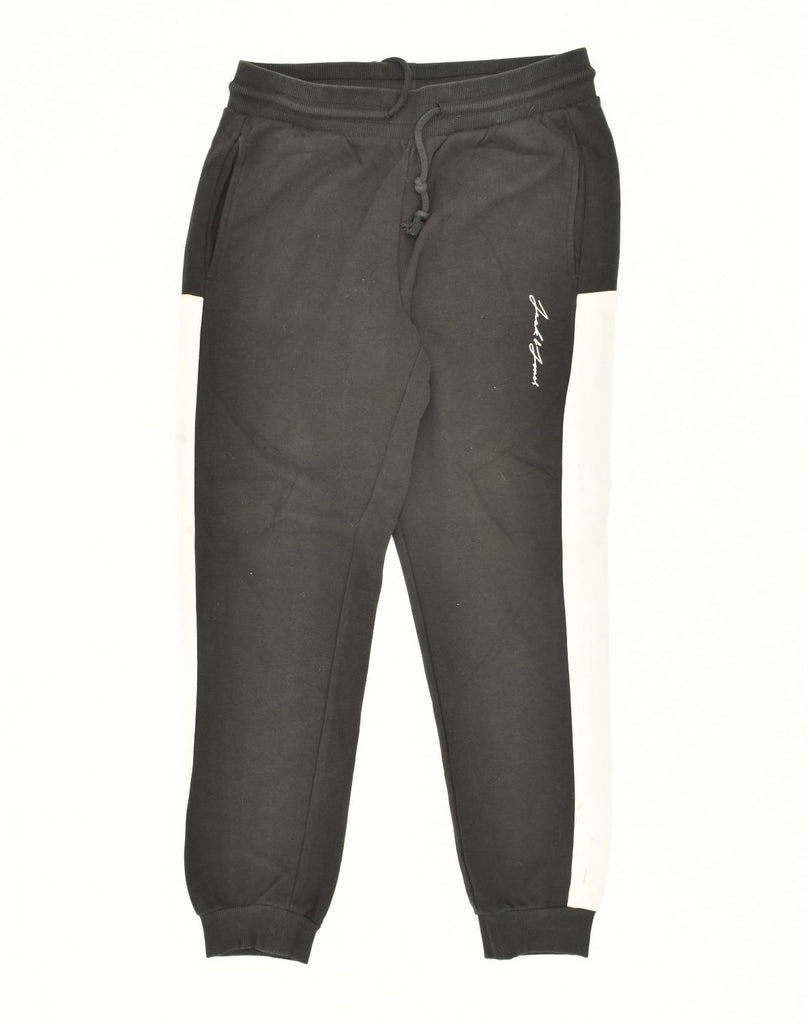 JACK & JONES Mens Tracksuit Trousers Joggers Medium Black Colourblock | Vintage Jack & Jones | Thrift | Second-Hand Jack & Jones | Used Clothing | Messina Hembry 