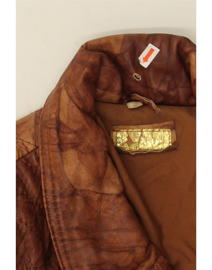 Vintage Mens Leather Jacket UK 40 Large Brown