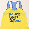 REEBOK Womens Graphic Vest Top UK 14 Large Yellow Colourblock Vintage Reebok and Second-Hand Reebok from Messina Hembry 