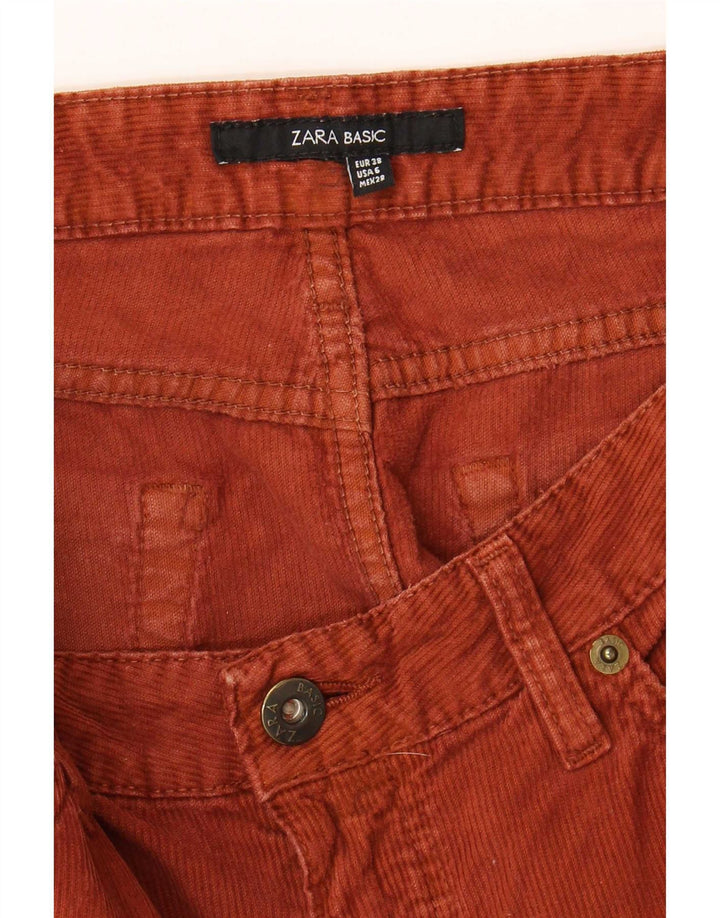 Zara Womens Corduroy Skirt EU 38 Small W28 Brown