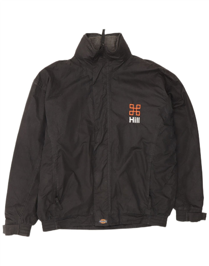 Dickies Mens Windbreaker Jacket UK 40 Large Black Polyester