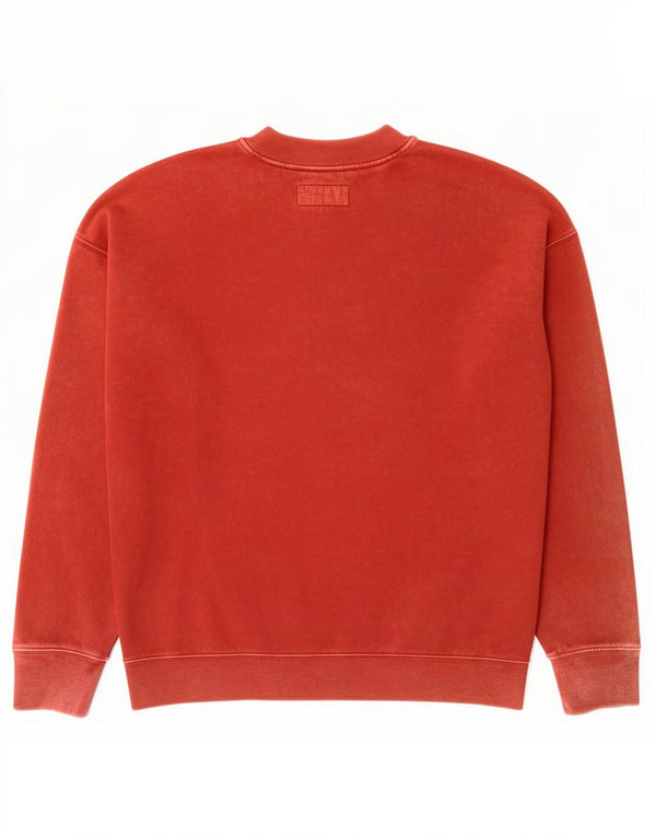 Abercrombie & Fitch Mens Relaxed Sweatshirt Jumper Medium Red Tie Dye