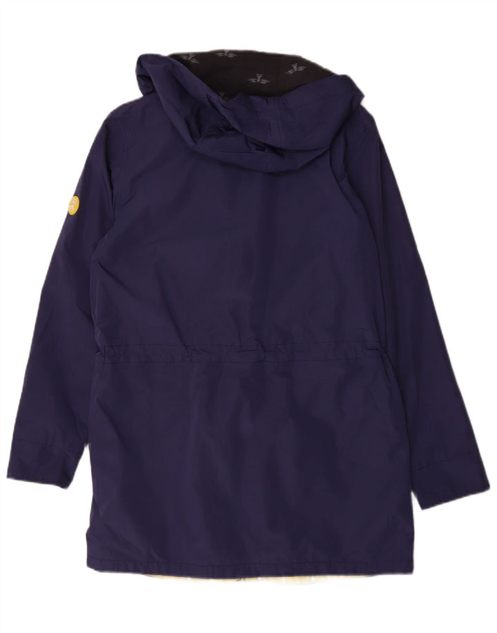 Barbour Womens Hooded Windbreaker Coat UK 12 Medium Navy Blue