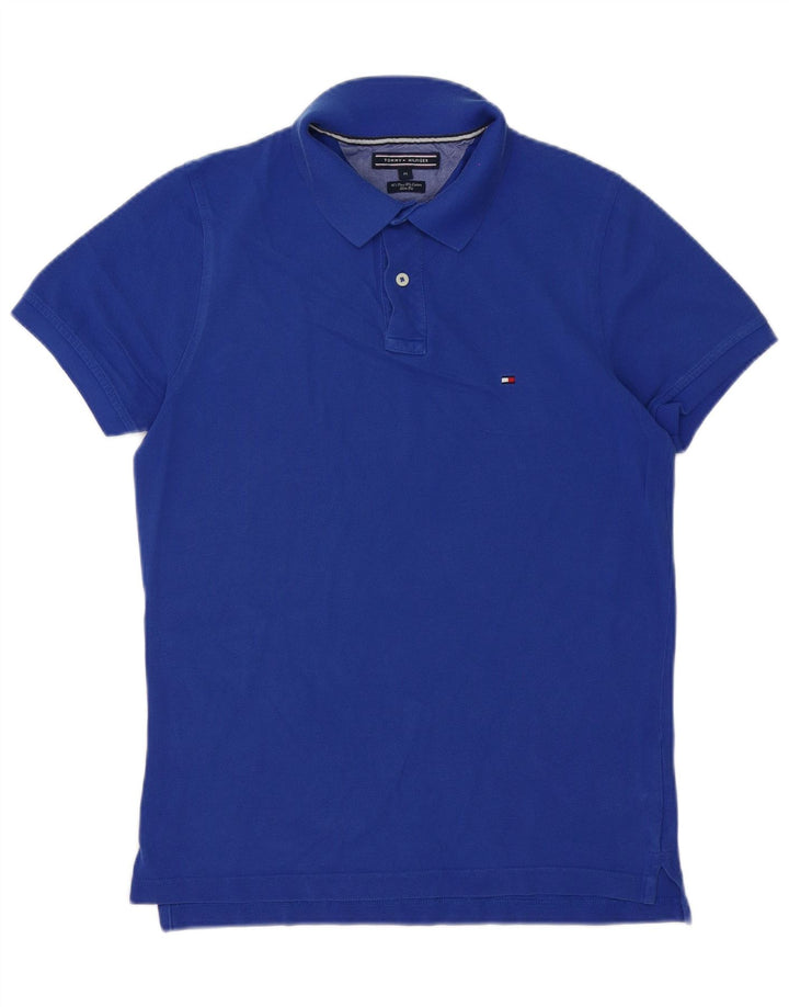 Tommy Hilfiger Mens Slim Fit Polo Shirt Medium Blue Cotton