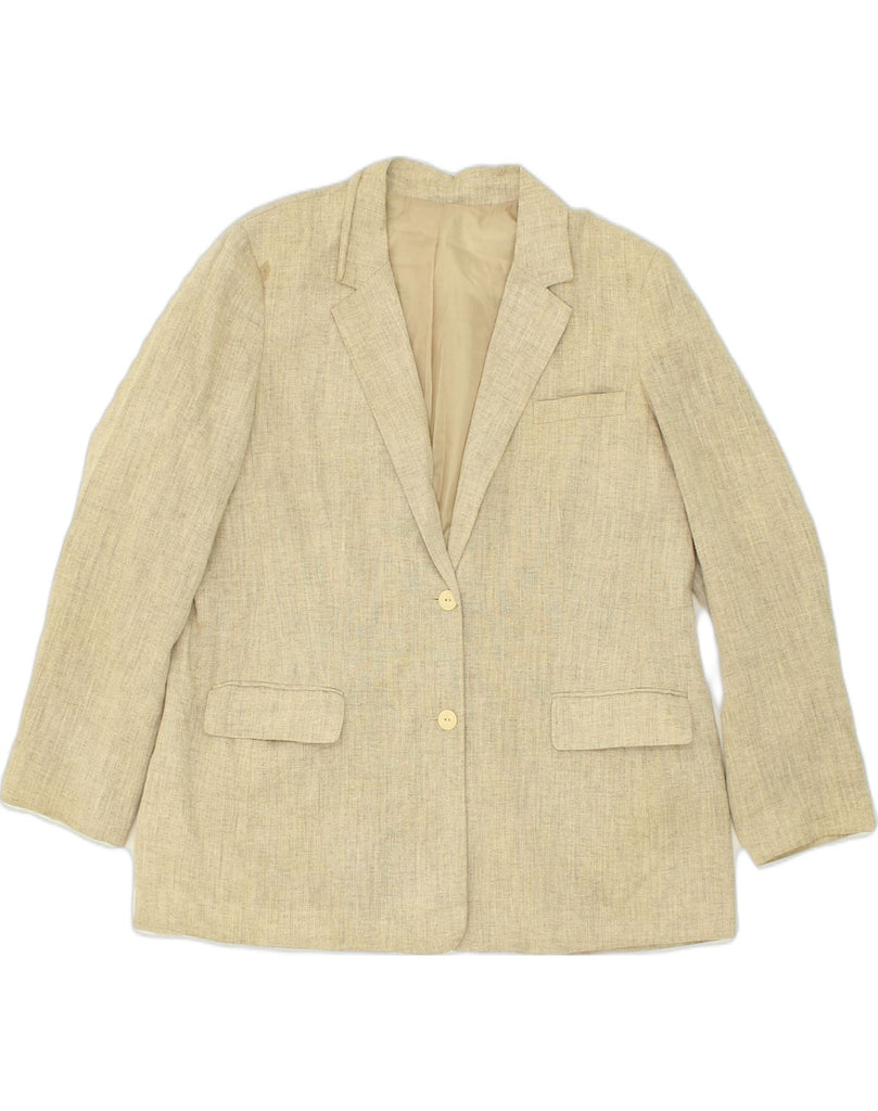 ORVIS Womens 2 Button Blazer Jacket UK 20 2XL Beige Wool | Vintage Orvis | Thrift | Second-Hand Orvis | Used Clothing | Messina Hembry 