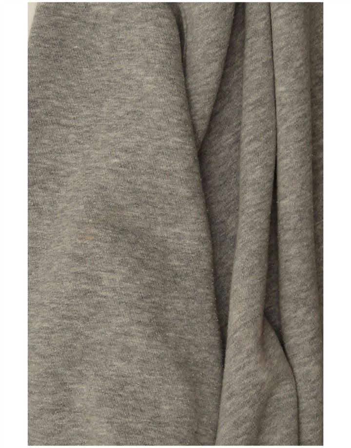 NIKE Womens Oversized Hoodie Jumper UK 6 XS Grey Cotton