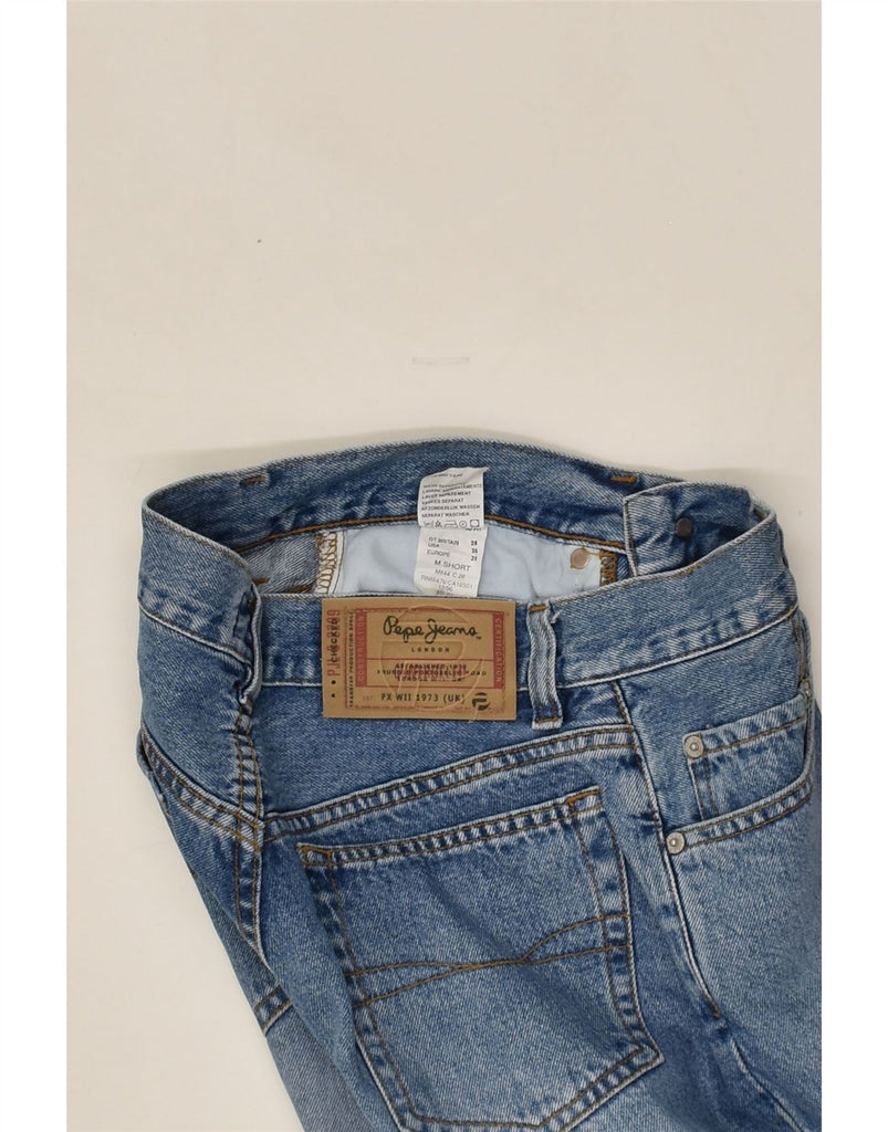 PEPE JEANS Womens High Waist Denim Shorts W28 Medium Blue Cotton | Vintage PEPE Jeans | Thrift | Second-Hand PEPE Jeans | Used Clothing | Messina Hembry 