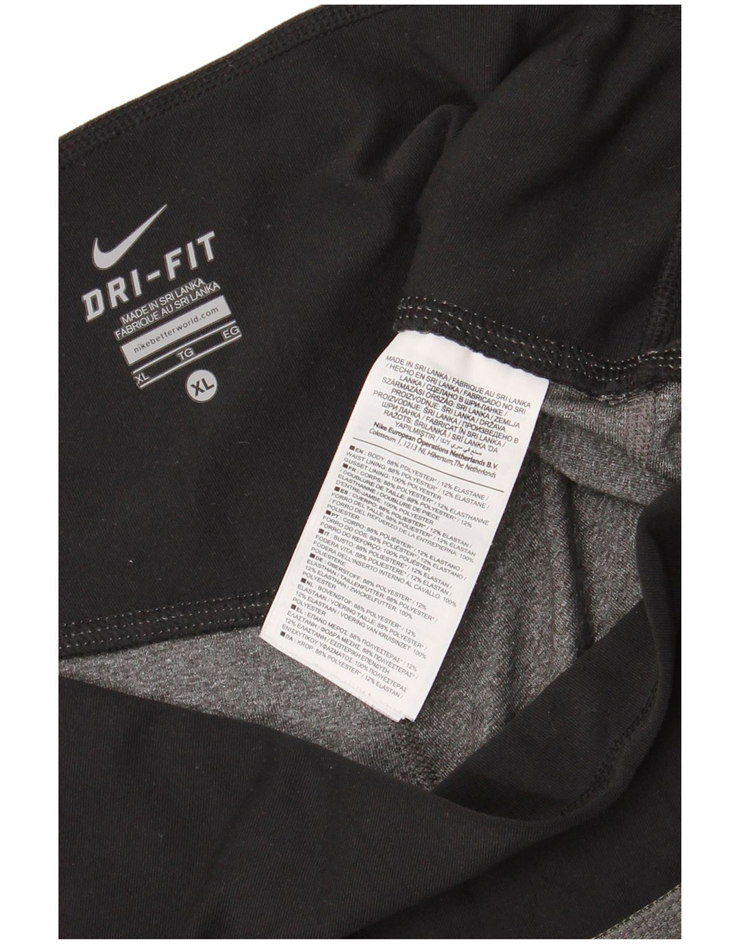 NIKE Womens Dri Fit Leggings UK 18 XL  Grey Polyester