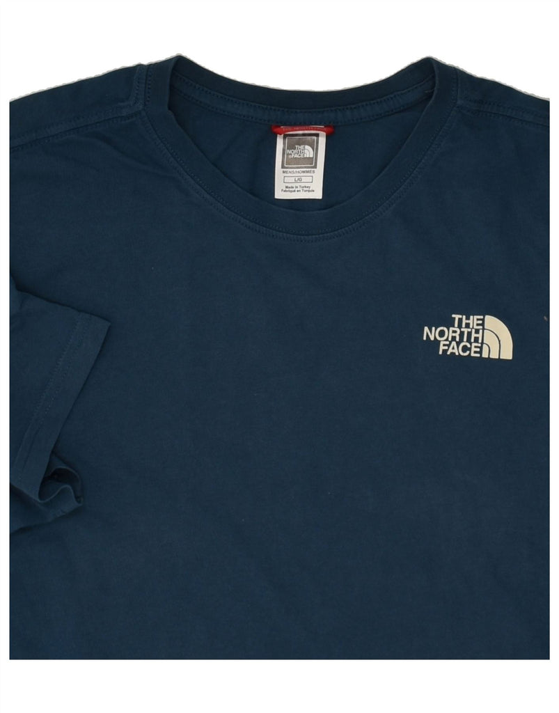 THE NORTH FACE Mens Graphic T-Shirt Top Large Navy Blue Cotton Vintage The North Face and Second-Hand The North Face from Messina Hembry 