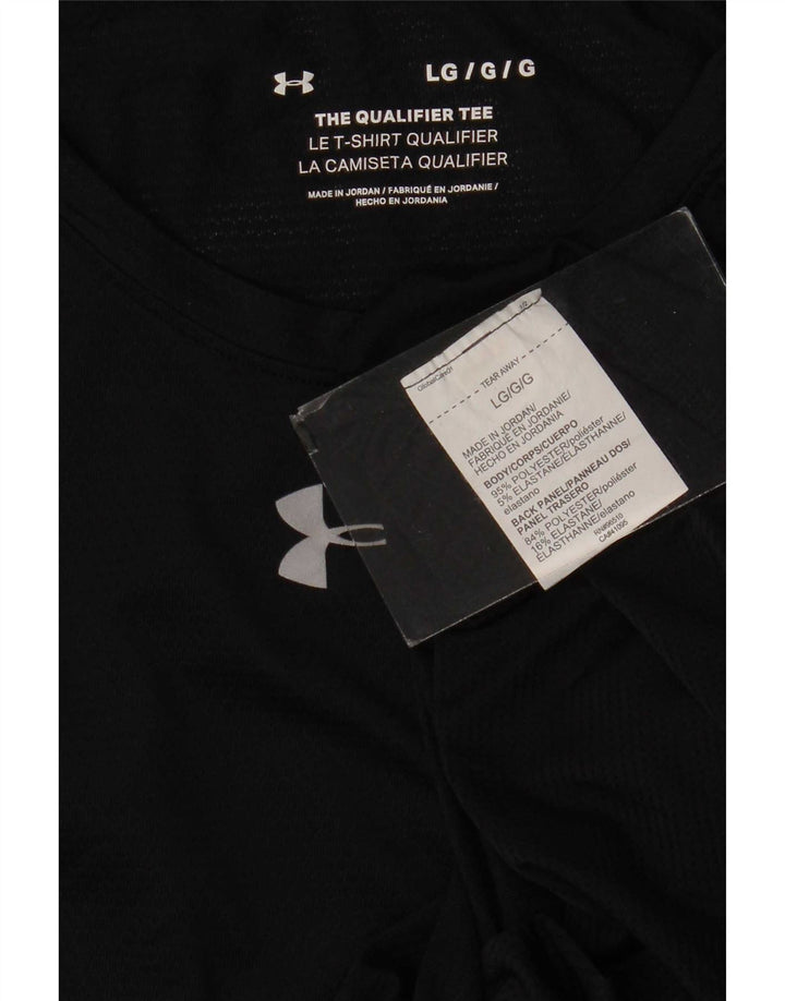 Under Armour Mens T-Shirt Top Large Black Polyester