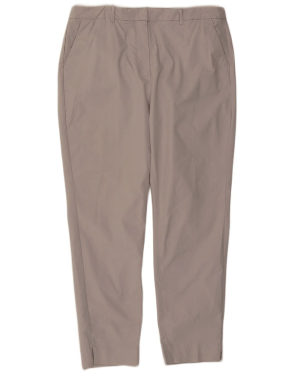 Marks & Spencer Womens Tapered Chino Trousers UK 16 Large W34 L29 Grey