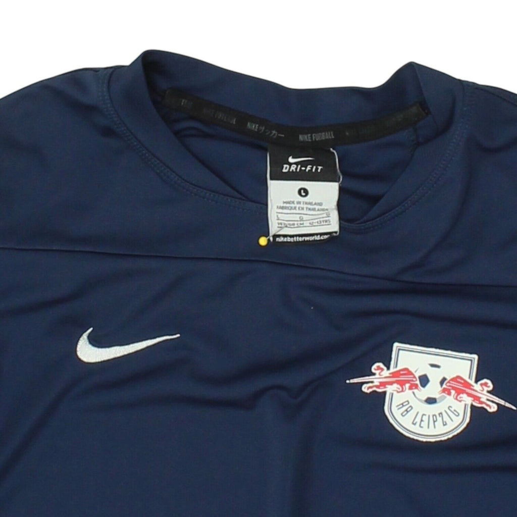 RB Leipzig Nike Dri-Fit Boys Navy Training Top | Football Kids Sportswear | Vintage Messina Hembry | Thrift | Second-Hand Messina Hembry | Used Clothing | Messina Hembry 