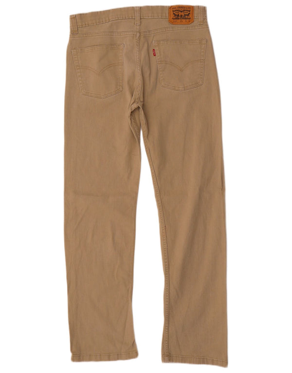 Levi's Boys 514 Straight Casual Trousers 15-16 Years W30 L30 Beige Cotton