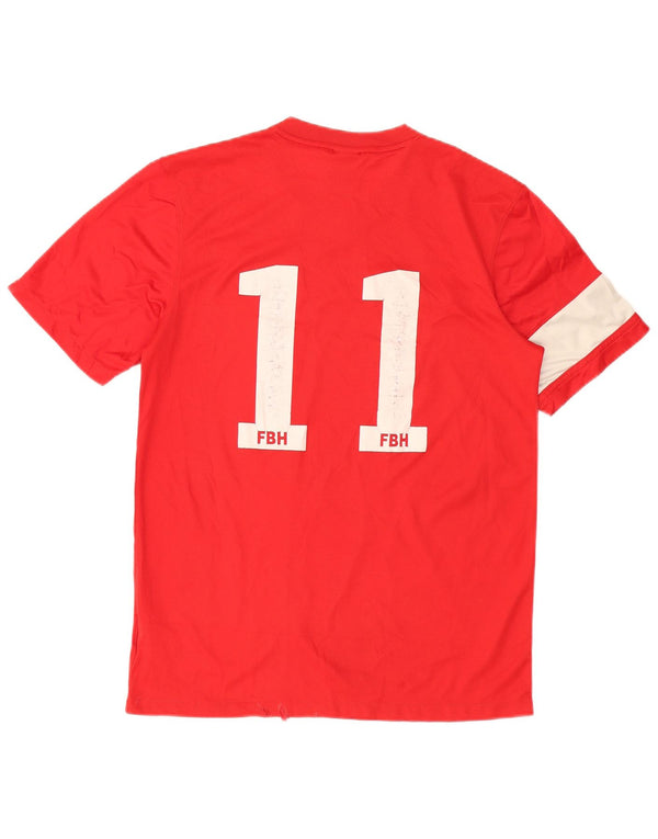 Nike Mens Dri Fit Graphic T-Shirt Top Medium Red Colourblock Polyester