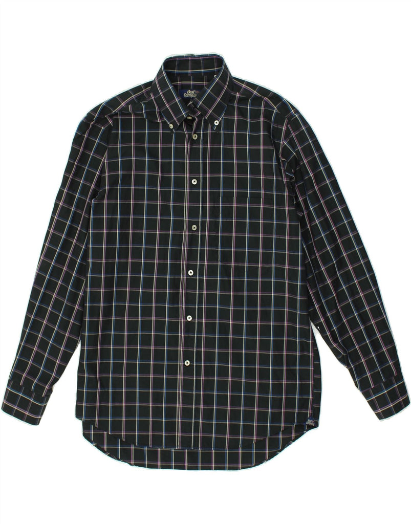 BEST COMPANY Mens Shirt Medium Black Check | Vintage Best Company | Thrift | Second-Hand Best Company | Used Clothing | Messina Hembry 