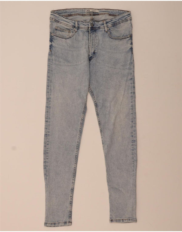 Zara Mens Skinny Jeans EU 46 XL W36 L32 Blue Cotton