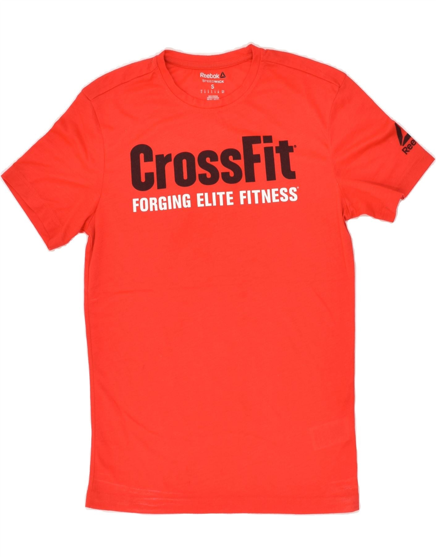 REEBOK Mens Graphic T-Shirt Top Small Red Polyester Vintage