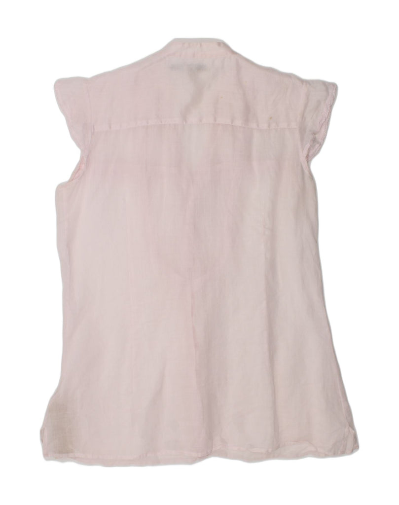 MASSIMO DUTTI Girls Sleeveless Shirt Blouse 13-14 Years Pink Ramie | Vintage Massimo Dutti | Thrift | Second-Hand Massimo Dutti | Used Clothing | Messina Hembry 