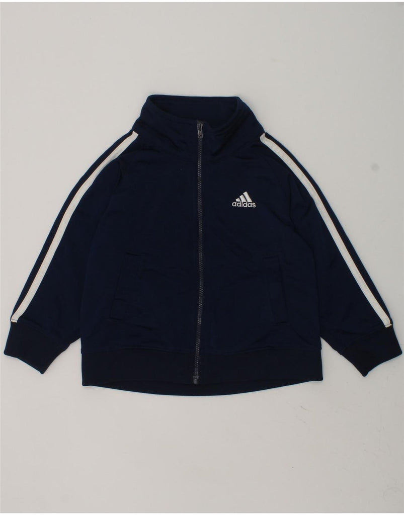 ADIDAS Baby Boys Tracksuit Top Jacket 18-24 Months Navy Blue Polyester | Vintage Adidas | Thrift | Second-Hand Adidas | Used Clothing | Messina Hembry 