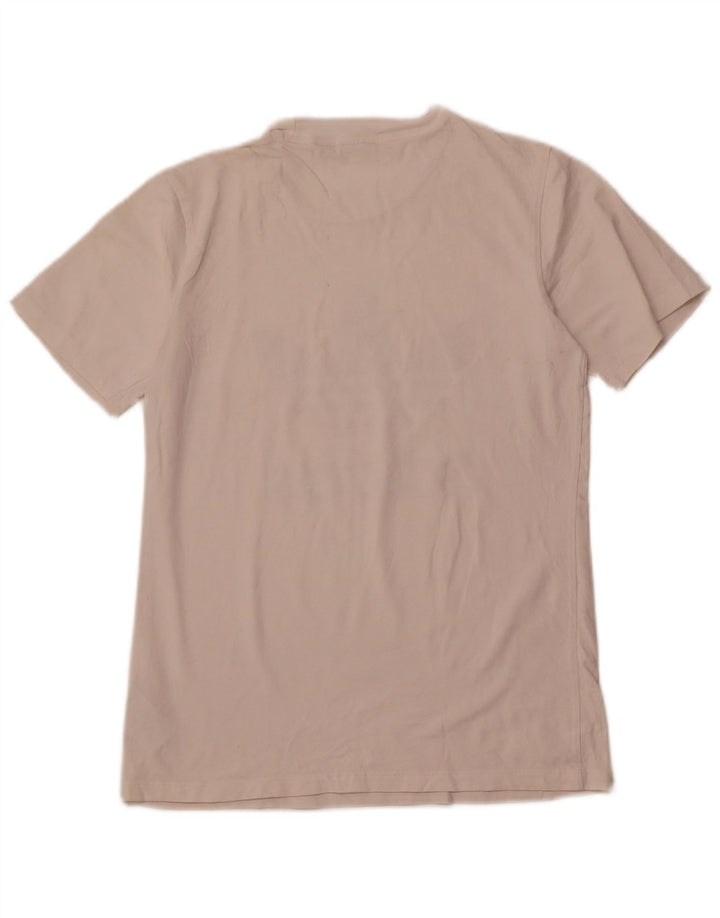 ADIDAS Womens Graphic T-Shirt Top UK 10 Small White Cotton