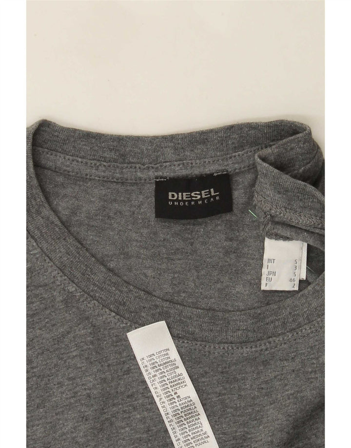Diesel Mens T-Shirt Top Small Grey Cotton