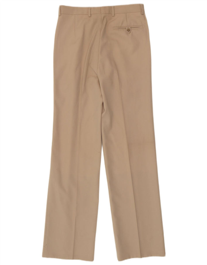 Robin's Mens Pegged Suit Trousers IT 46 Small W28 L32 Beige Virgin Wool