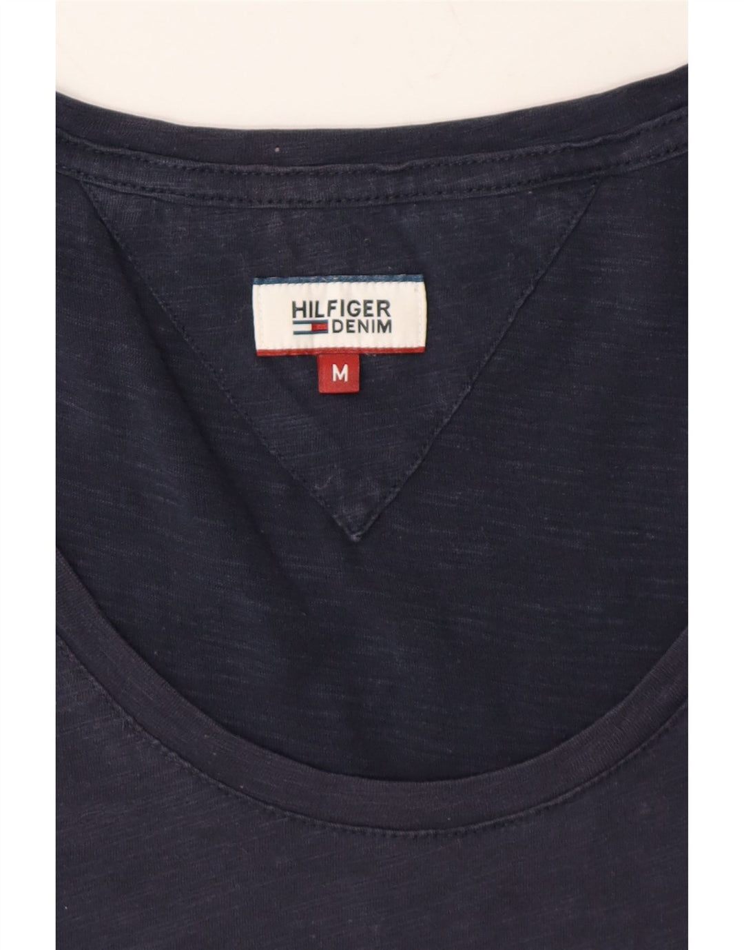 TOMMY HILFIGER Womens T-Shirt Top UK 12 Medium Navy Blue Vintage Tommy Hilfiger and Second-Hand Tommy Hilfiger from Messina Hembry 
