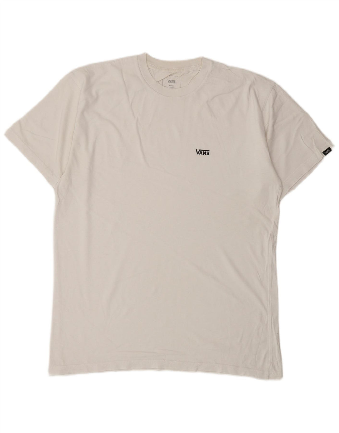 Vans Mens Classic Fit T-Shirt Top Medium White Cotton