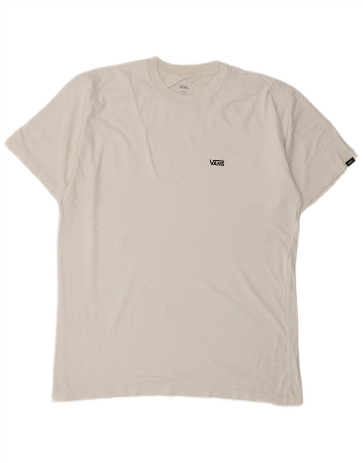 Vans Mens Classic Fit T-Shirt Top Medium White Cotton