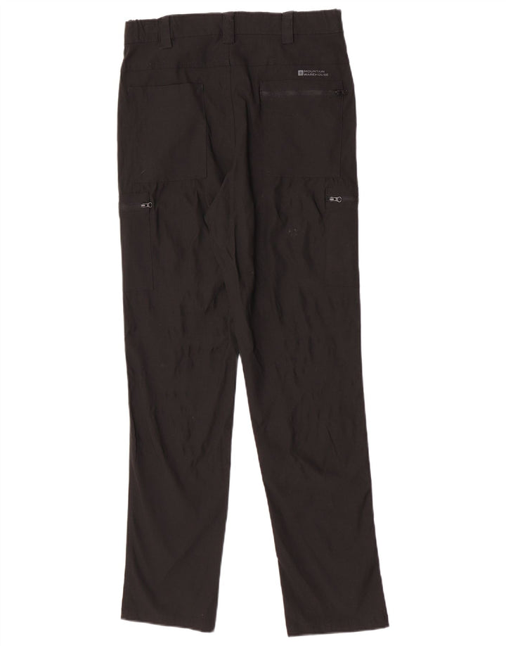 Mountain Warehouse Mens Slim Cargo Trousers W30 L30 Black Nylon