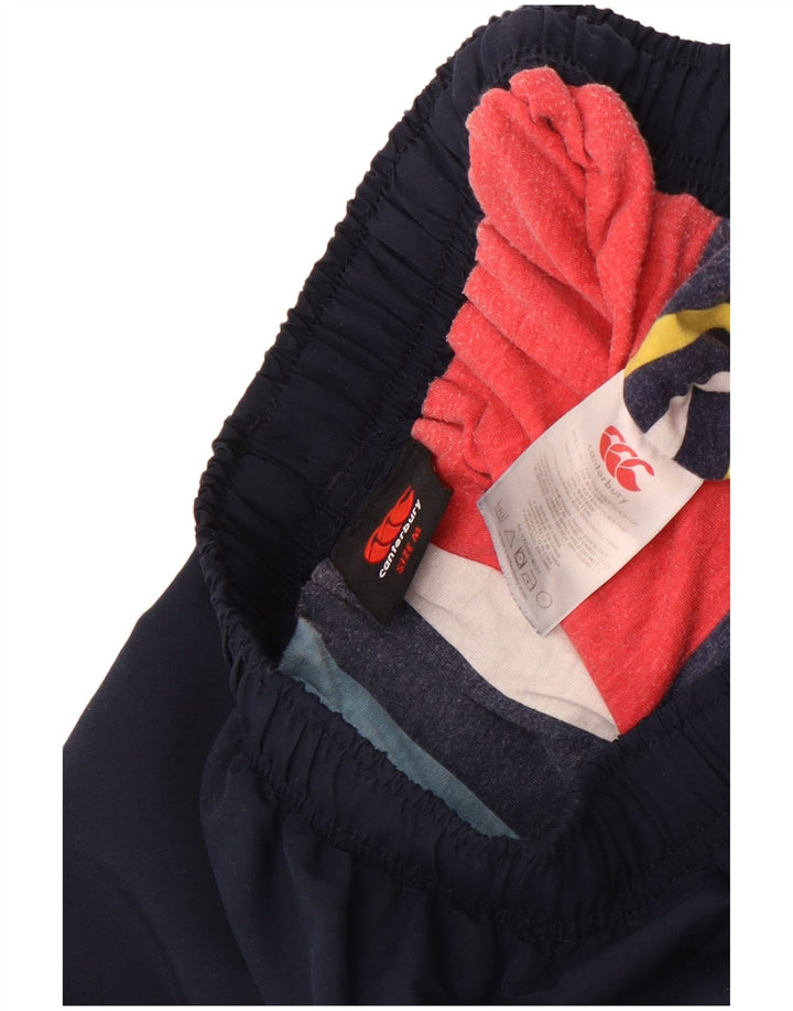 Canterbury Mens Graphic Tracksuit Trousers Medium Navy Blue Polyester