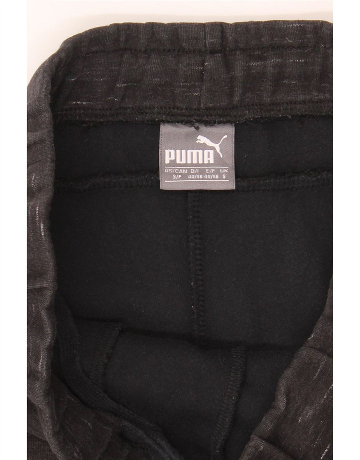 PUMA Mens Tracksuit Trousers Joggers Small Black Flecked Cotton Vintage Puma and Second-Hand Puma from Messina Hembry 