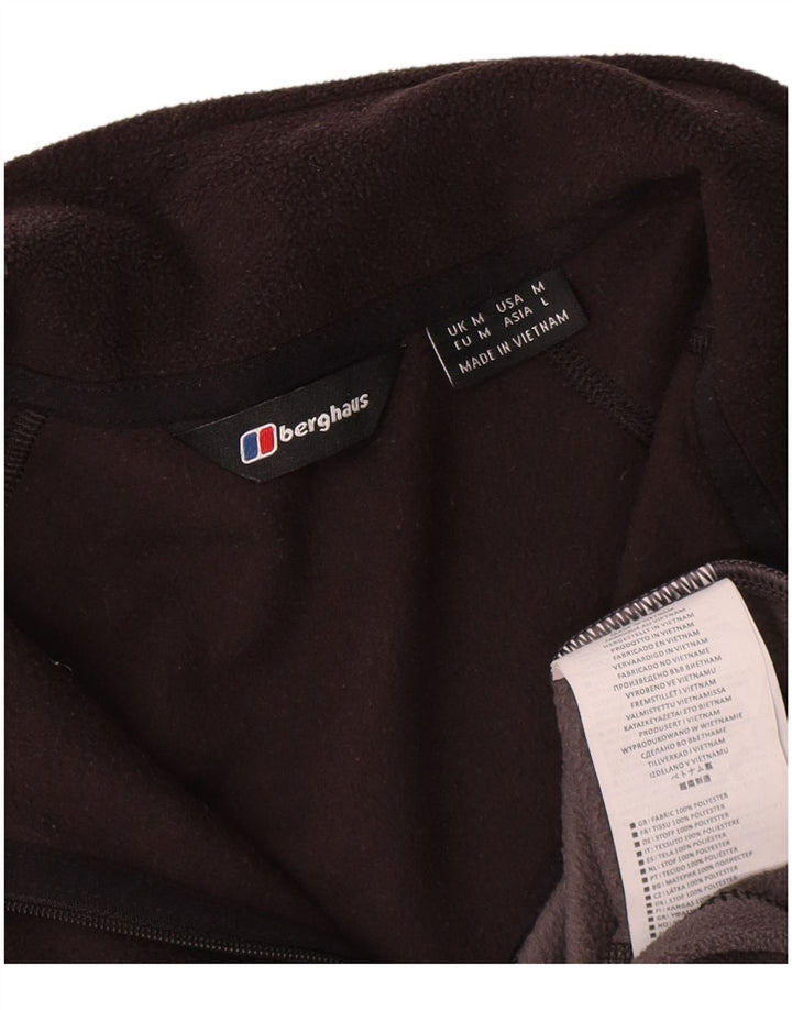 Berghaus Mens Zip Neck Fleece Jumper Medium Black Colourblock Polyester