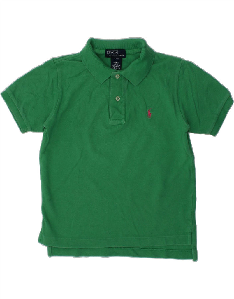 POLO RALPH LAUREN Boys Polo Shirt 3-4 Years Green Cotton | Vintage Polo Ralph Lauren | Thrift | Second-Hand Polo Ralph Lauren | Used Clothing | Messina Hembry 