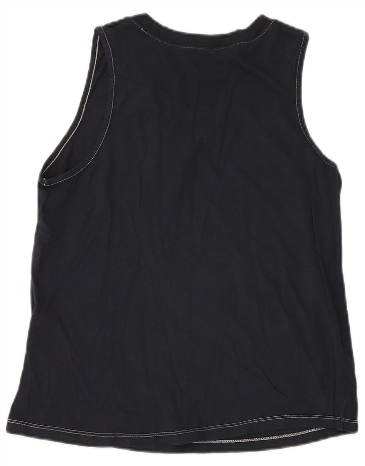 Vans Womens Graphic Vest Top UK 12 Medium Navy Blue