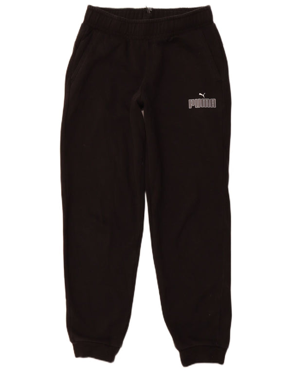 PUMA Boys Tracksuit Trousers Joggers 13-14 Years  Black Cotton