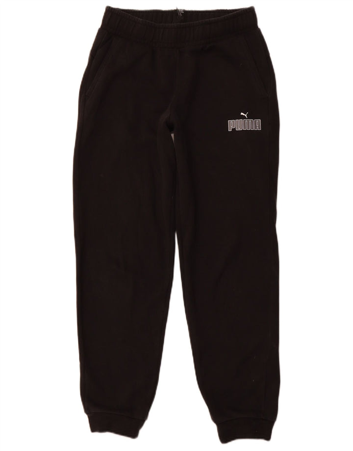 PUMA Boys Tracksuit Trousers Joggers 13-14 Years  Black Cotton