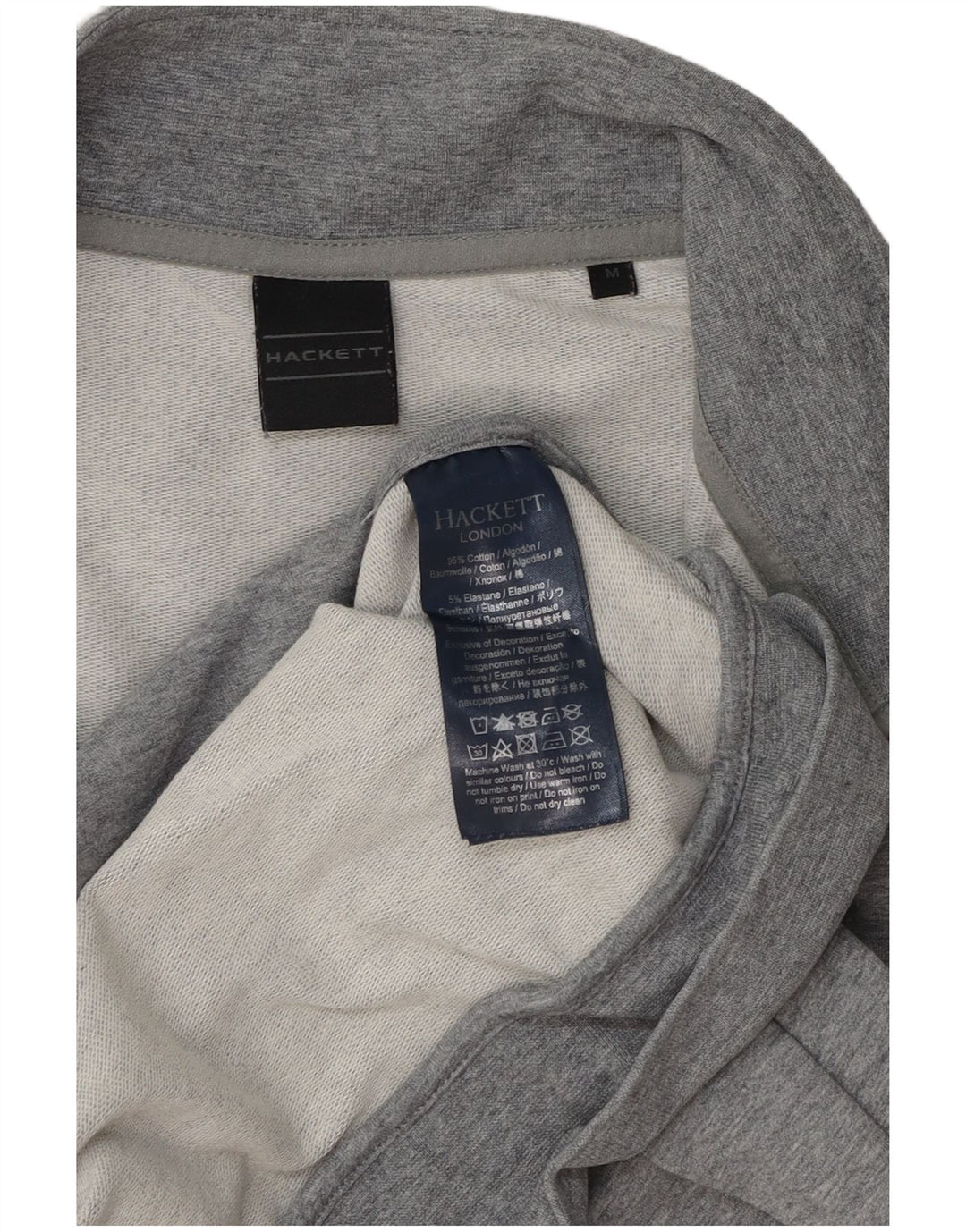 Hackett Mens Tracksuit Top Jacket Medium Grey Cotton