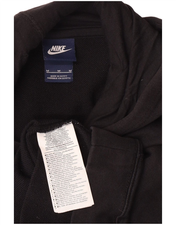 Nike Mens Graphic Hoodie Jumper Medium Black Cotton