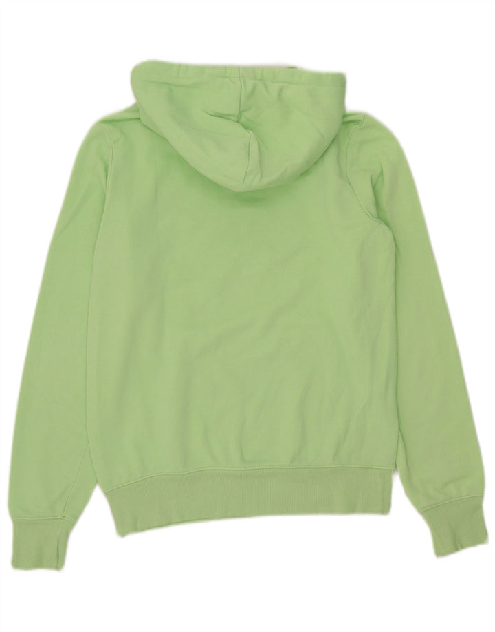 Champion Womens Graphic Hoodie Jumper UK 12 Medium Green