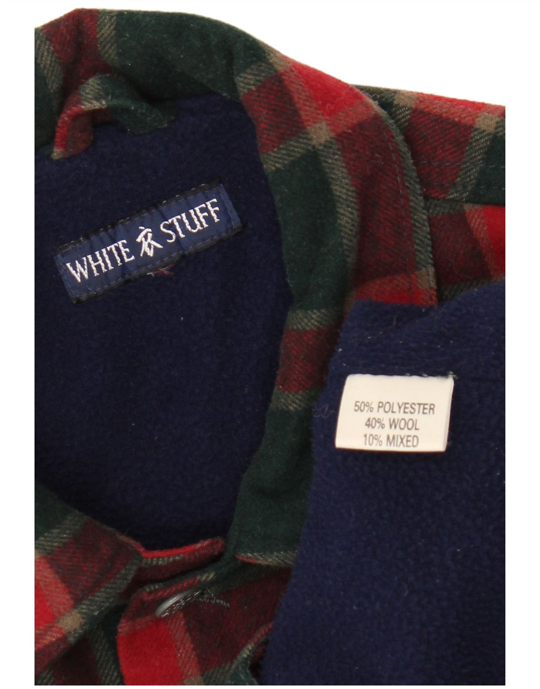 WHITE STUFF Mens Bomber Jacket UK 38 Medium Red Check Polyester